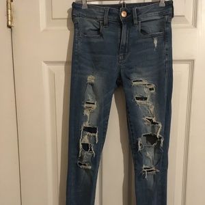 Ladies American Eagle Superstrech Hi-Rise Jegging
